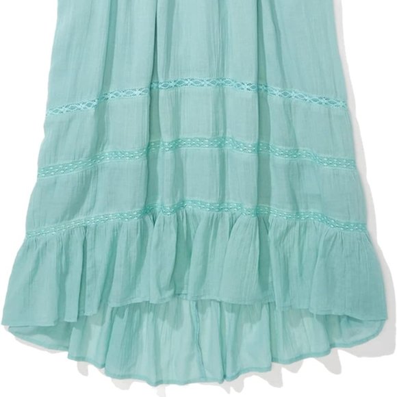 NWT American Eagle Hi-Lo Midi Skirt (Teal - Size Large) - Picture 2 of 4